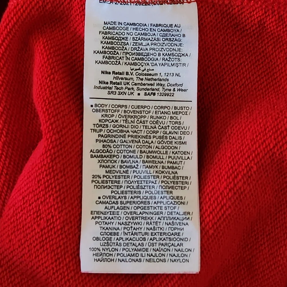 Nike Strike 22 Hoodie Mens Small Red Custon 1FCK Kaiserslautern Soccer Patch